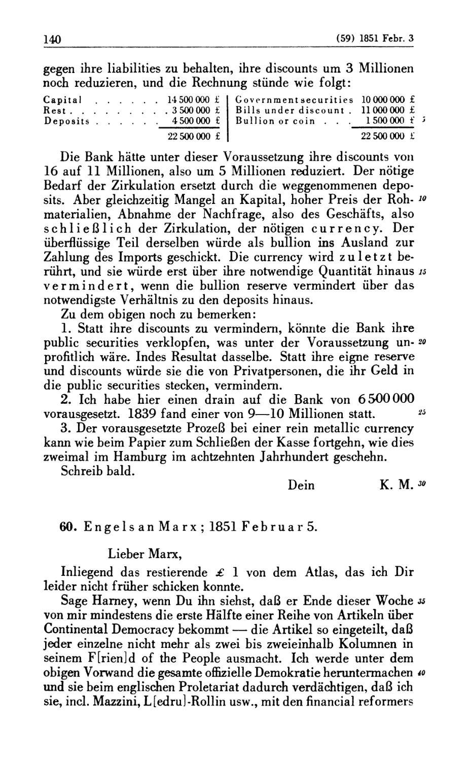 60. Engels an Marx; 1851 Februar 5