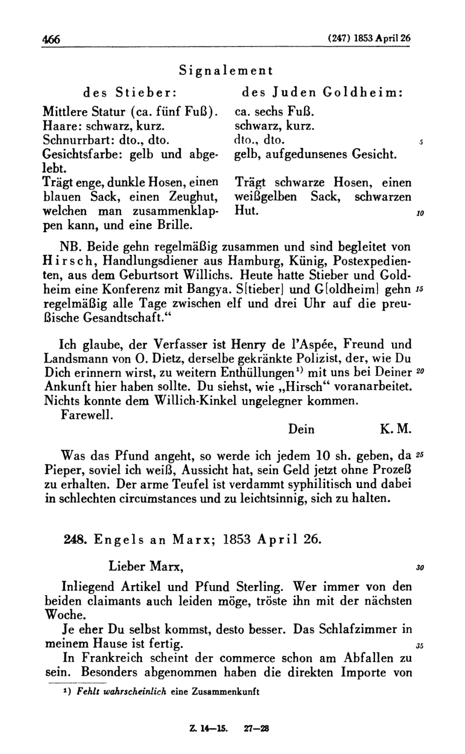 248. Engels an Marx; 1853 April 26