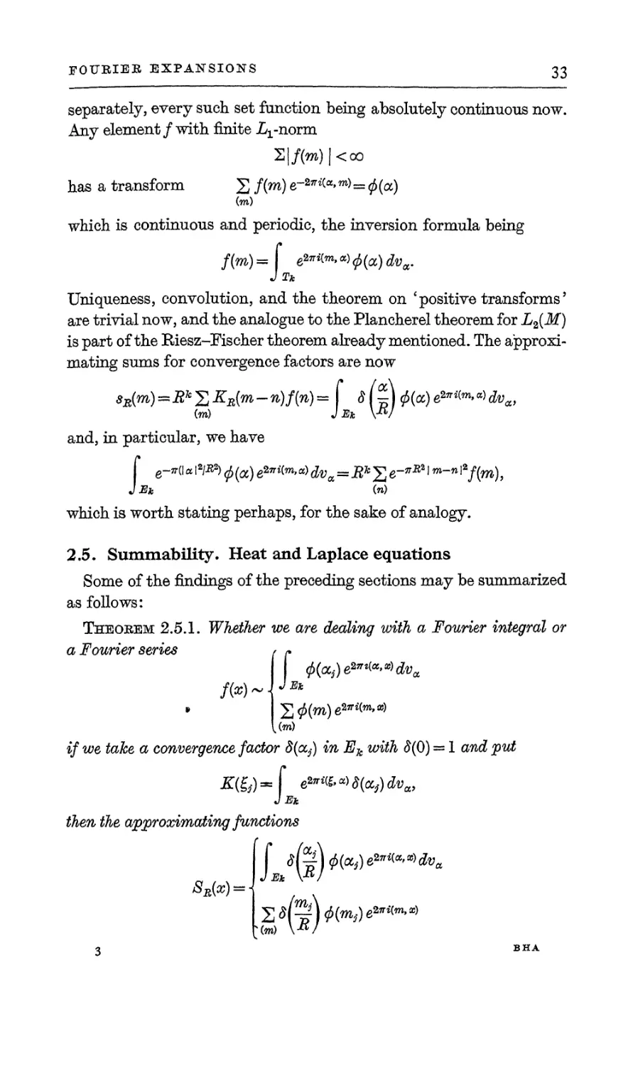 2.5. Summability. Heat and Laplace equations