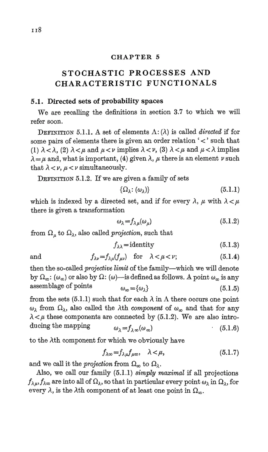 Chapter 5. Stochastic Processes and Characteristic functionals