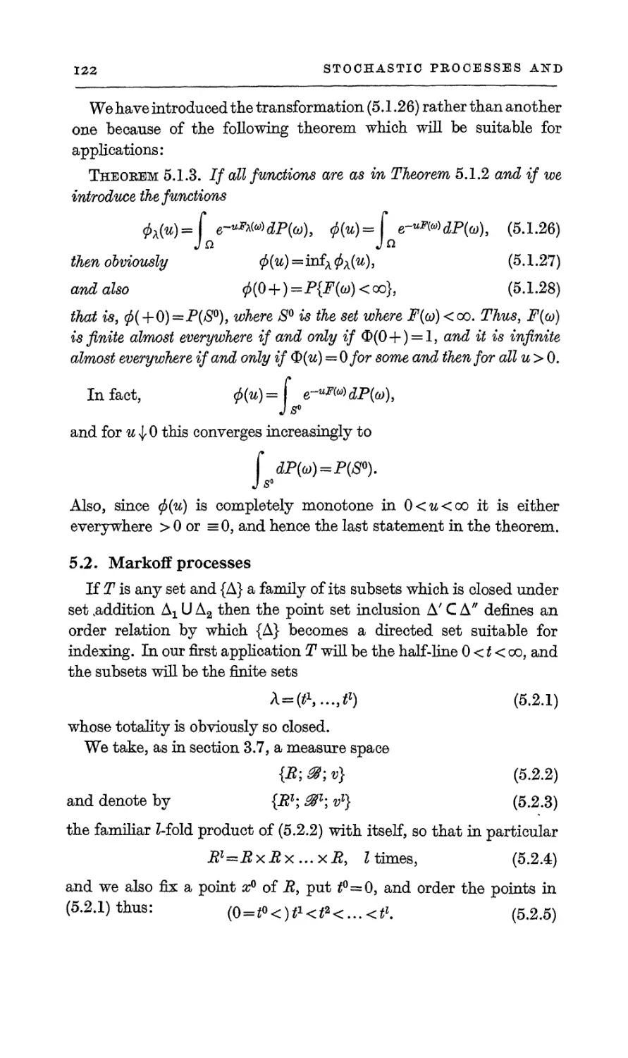 5.2. Markoff processes