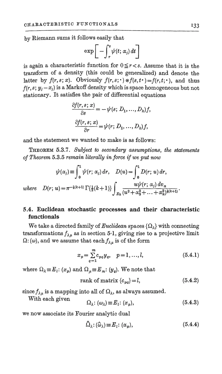 5.4. Euclidean stochastic processes and their characteristic functionals