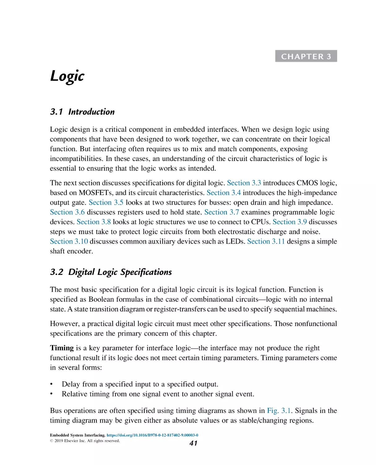 3
Logic
Introduction
Digital Logic Specifications