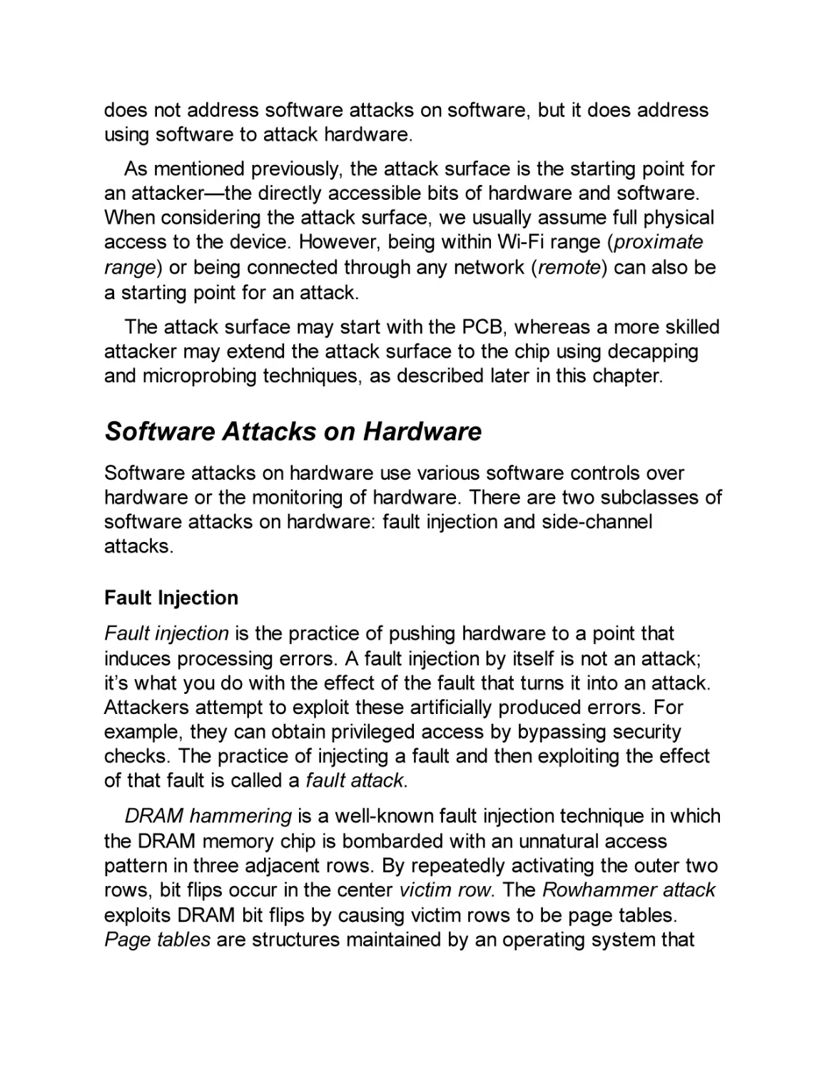 Software Attacks on Hardware