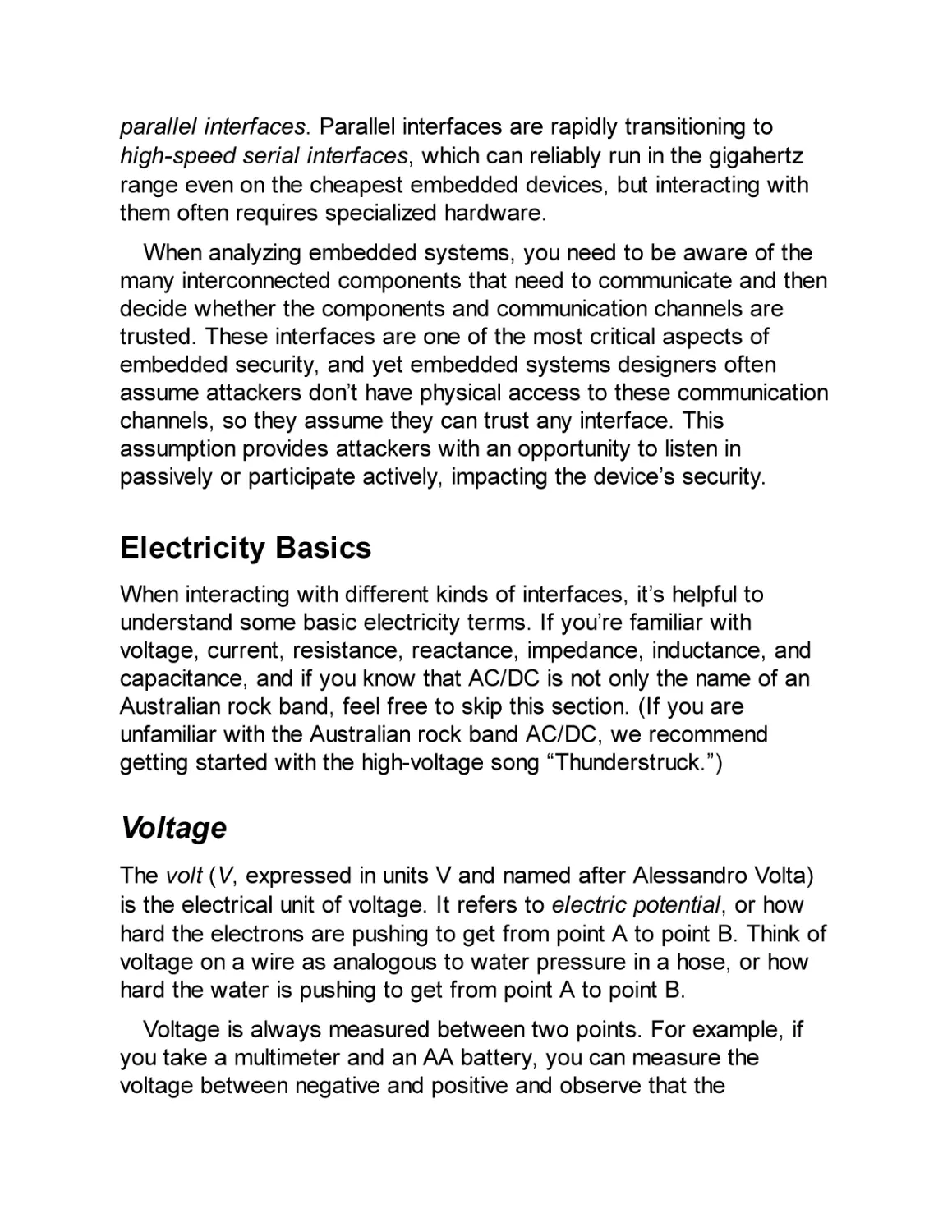 Electricity Basics
Voltage