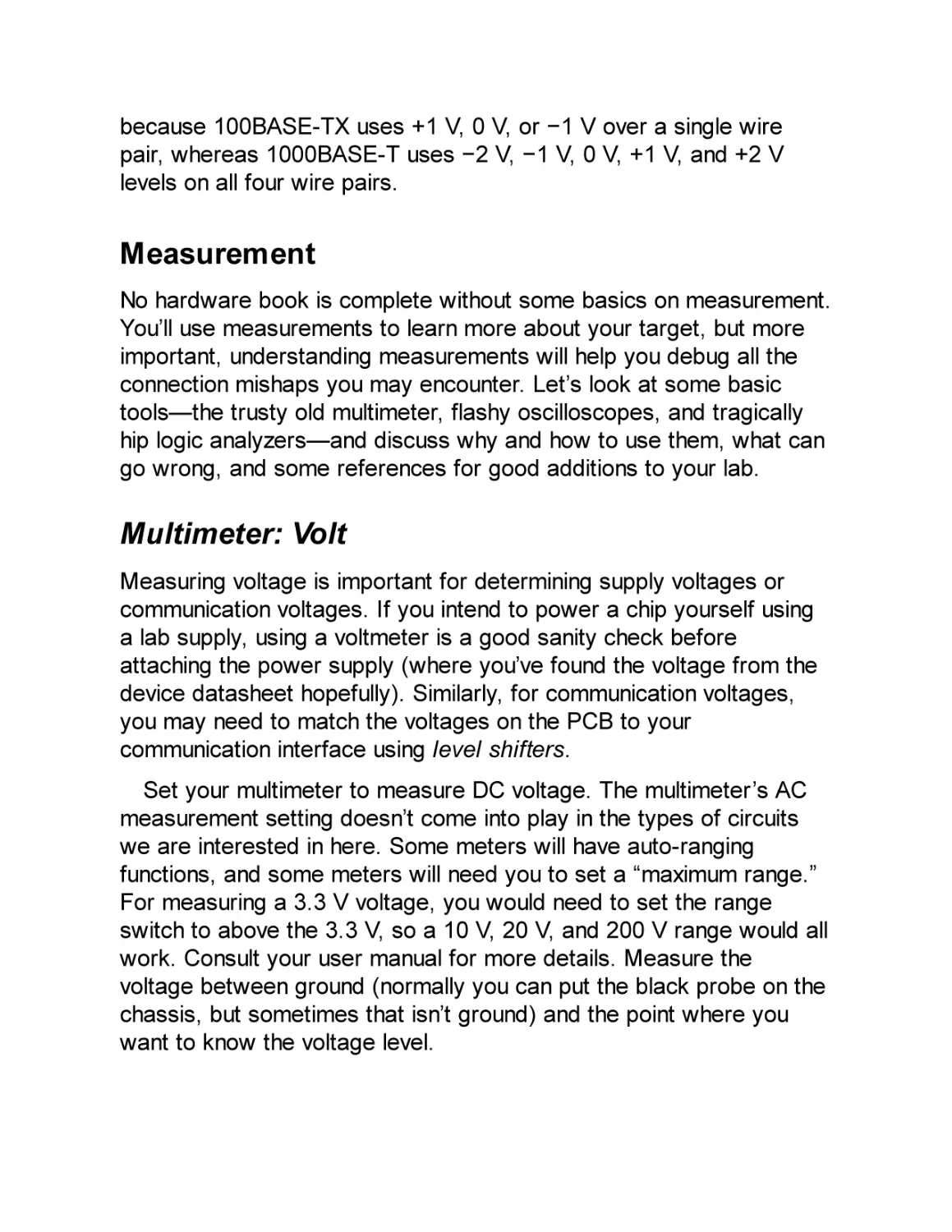 Measurement
Multimeter