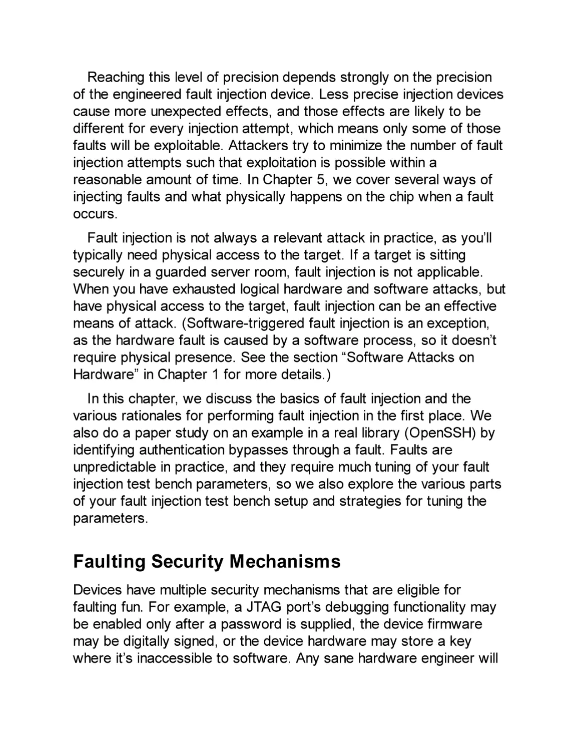 Faulting Security Mechanisms