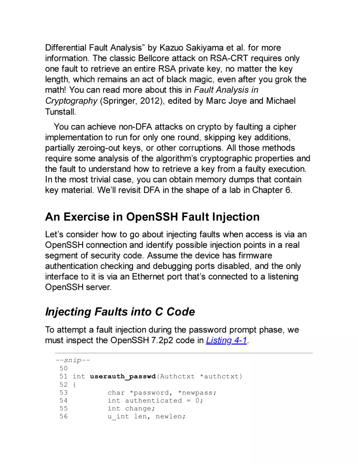 An Exercise in OpenSSH Fault Injection
Injecting Faults into C Code