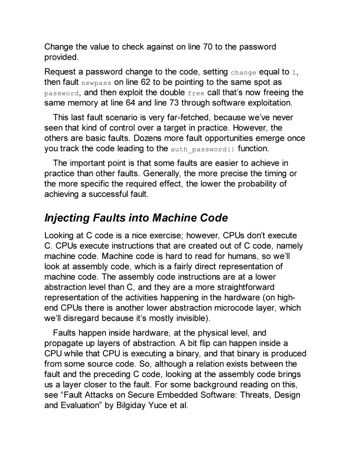 Injecting Faults into Machine Code