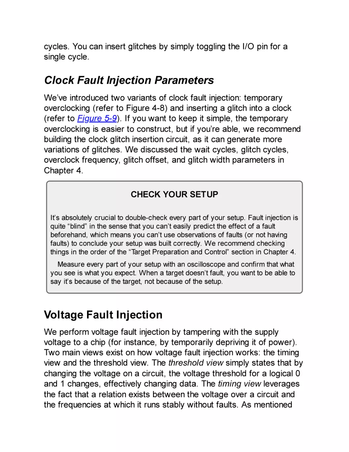 Clock Fault Injection Parameters
Voltage Fault Injection