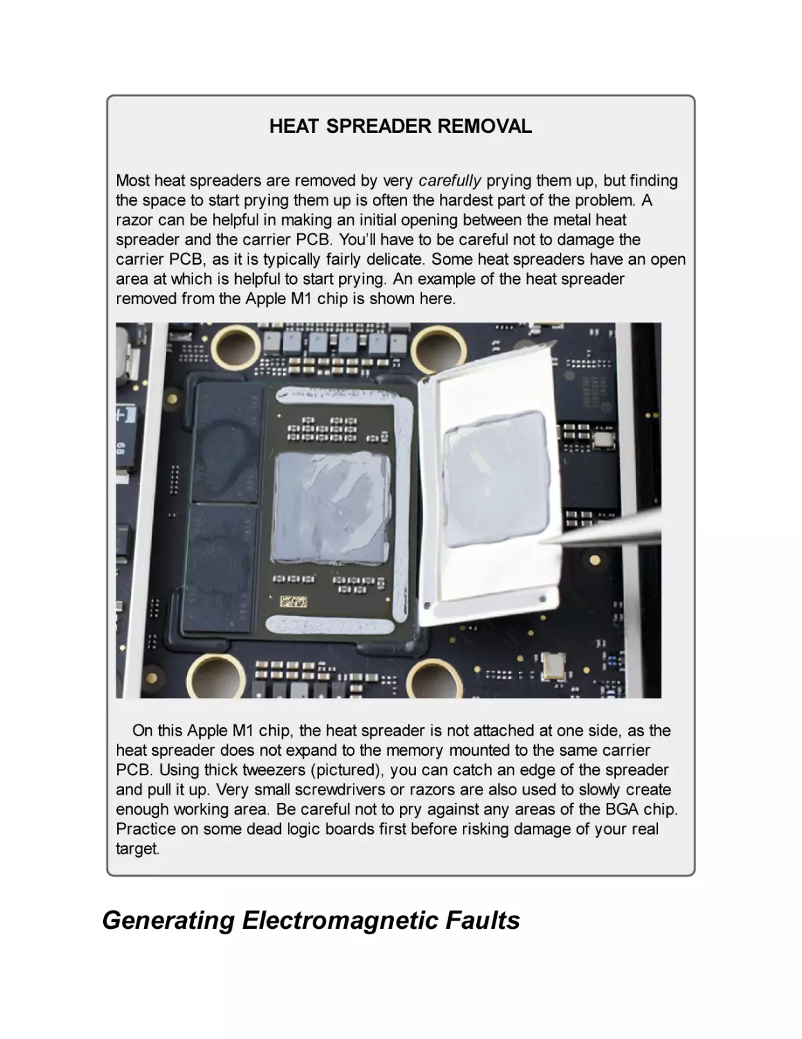 Generating Electromagnetic Faults