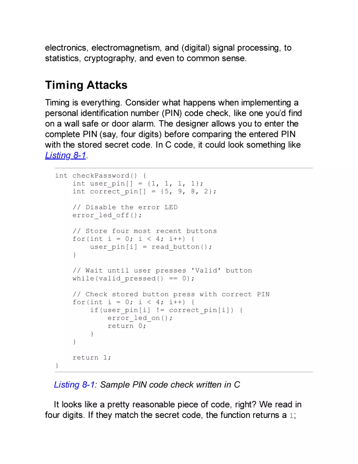 Timing Attacks