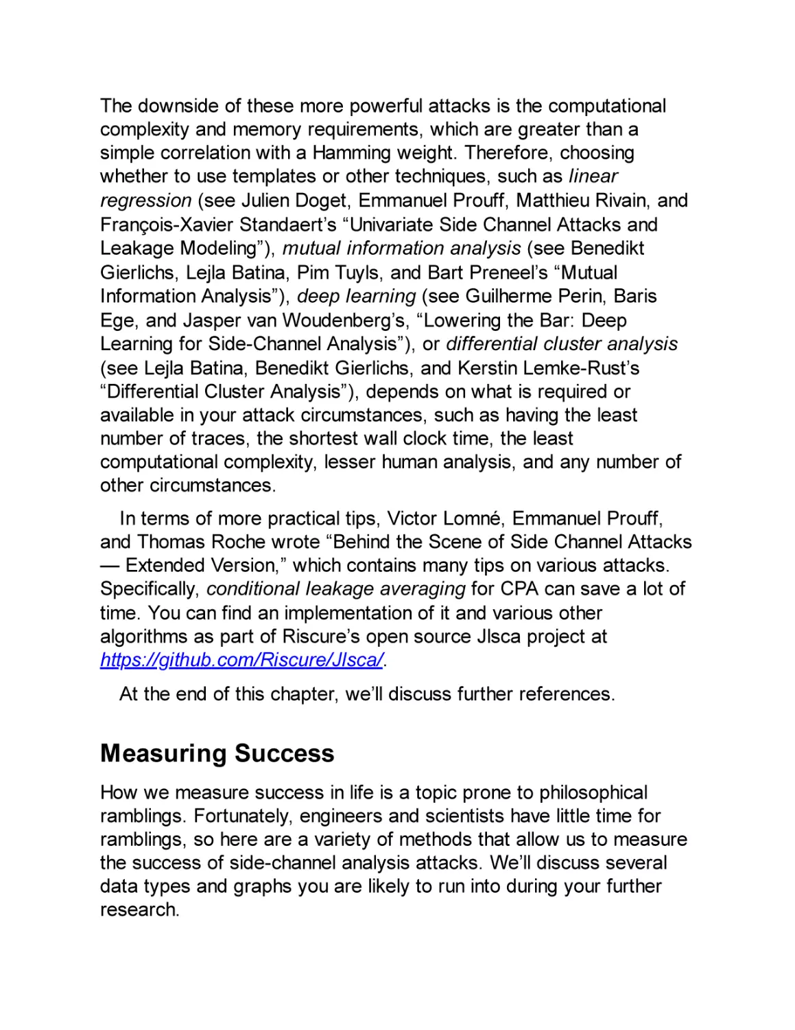 Measuring Success