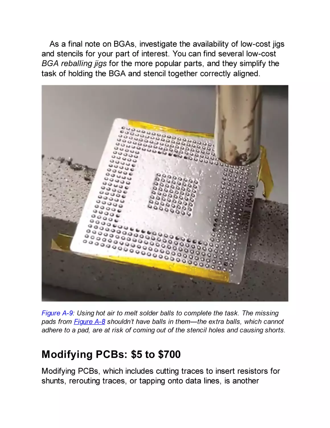 Modifying PCBs