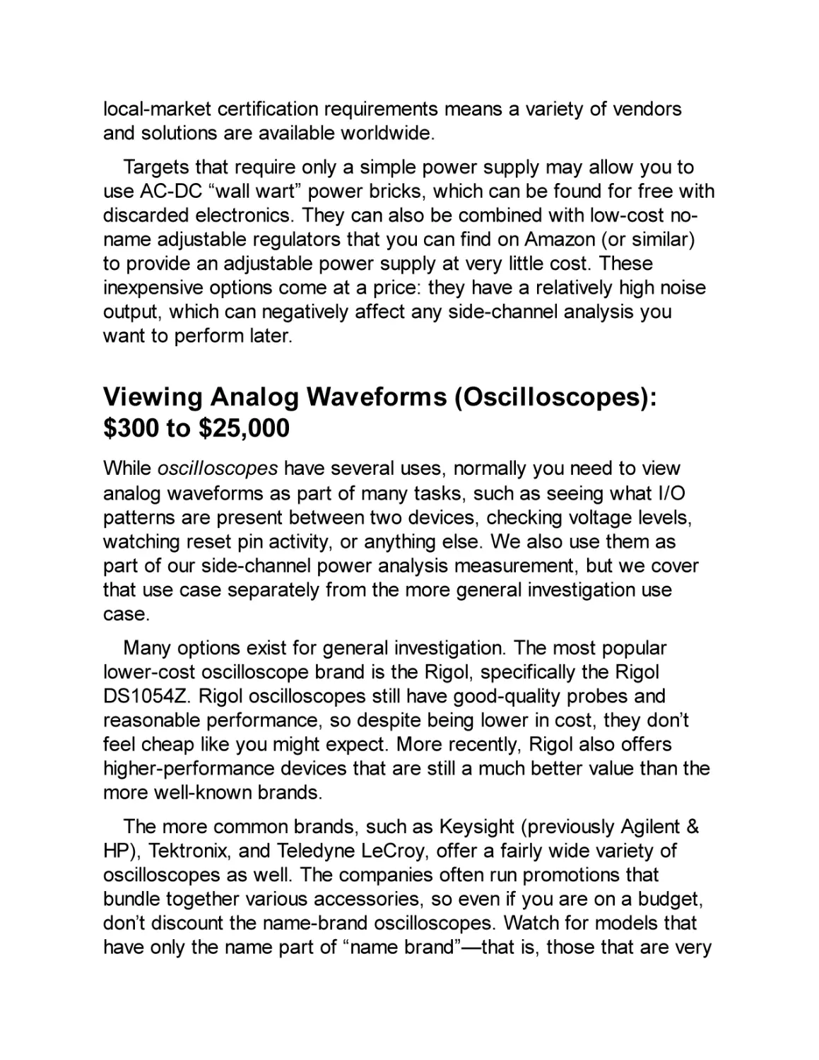 Viewing Analog Waveforms (Oscilloscopes)