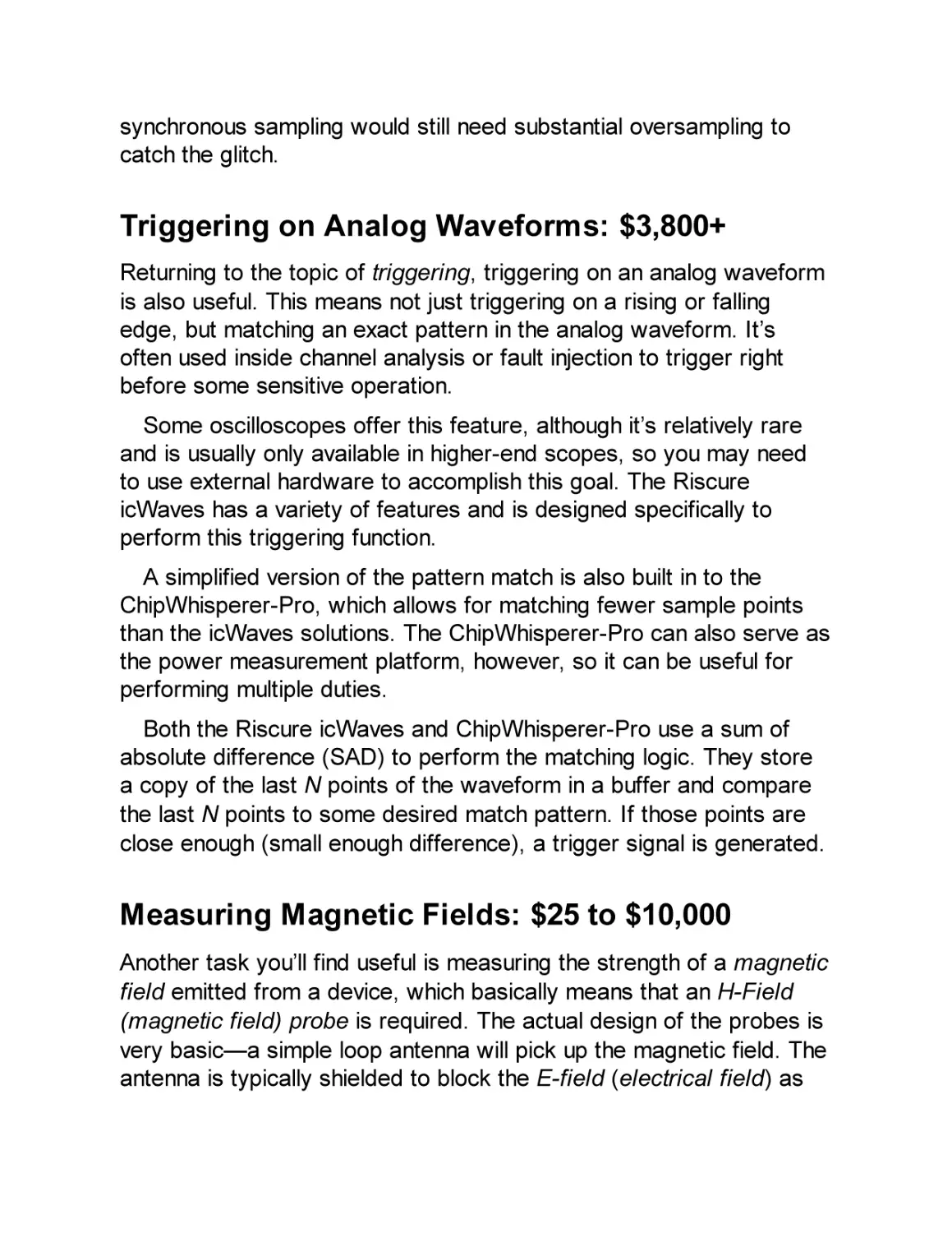 Triggering on Analog Waveforms
Measuring Magnetic Fields