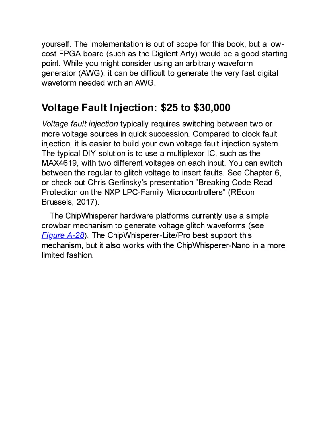 Voltage Fault Injection