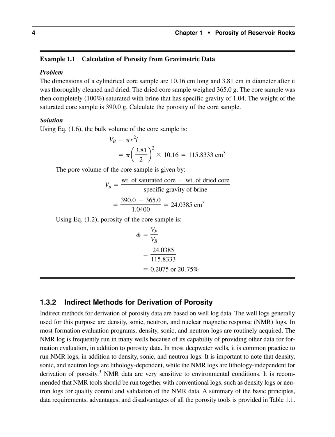 1.3.2 Indirect Methods for Derivation of Porosity