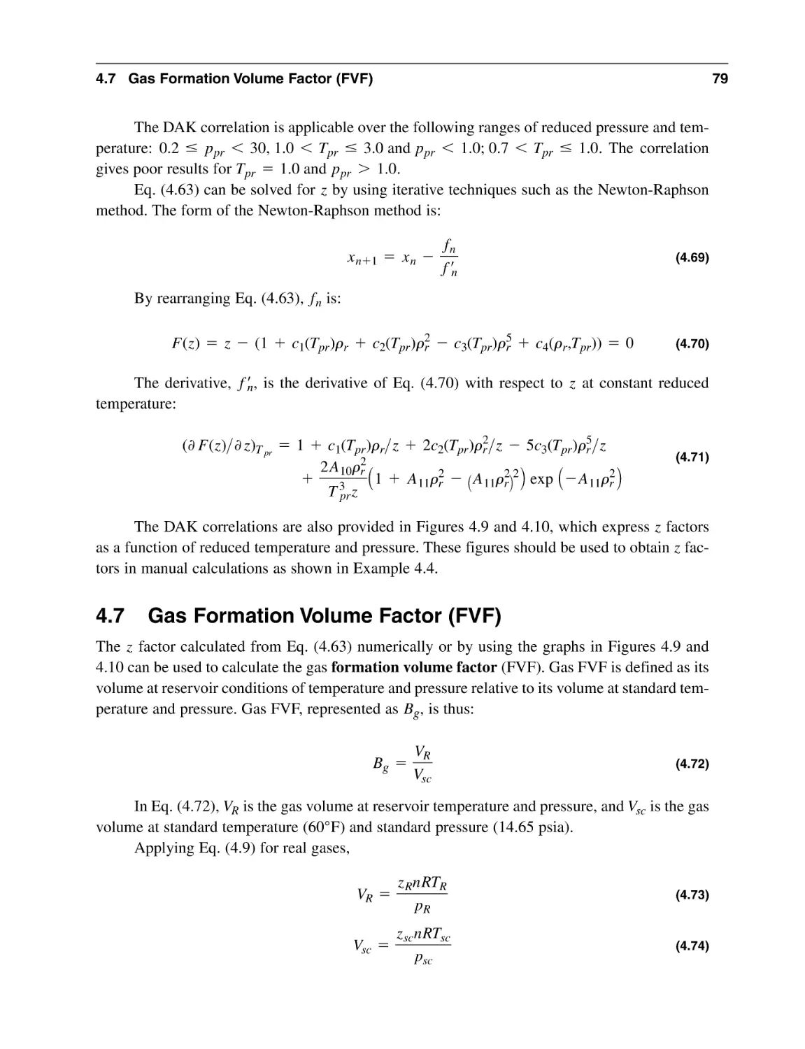 4.7 Gas Formation Volume Factor (FVF)