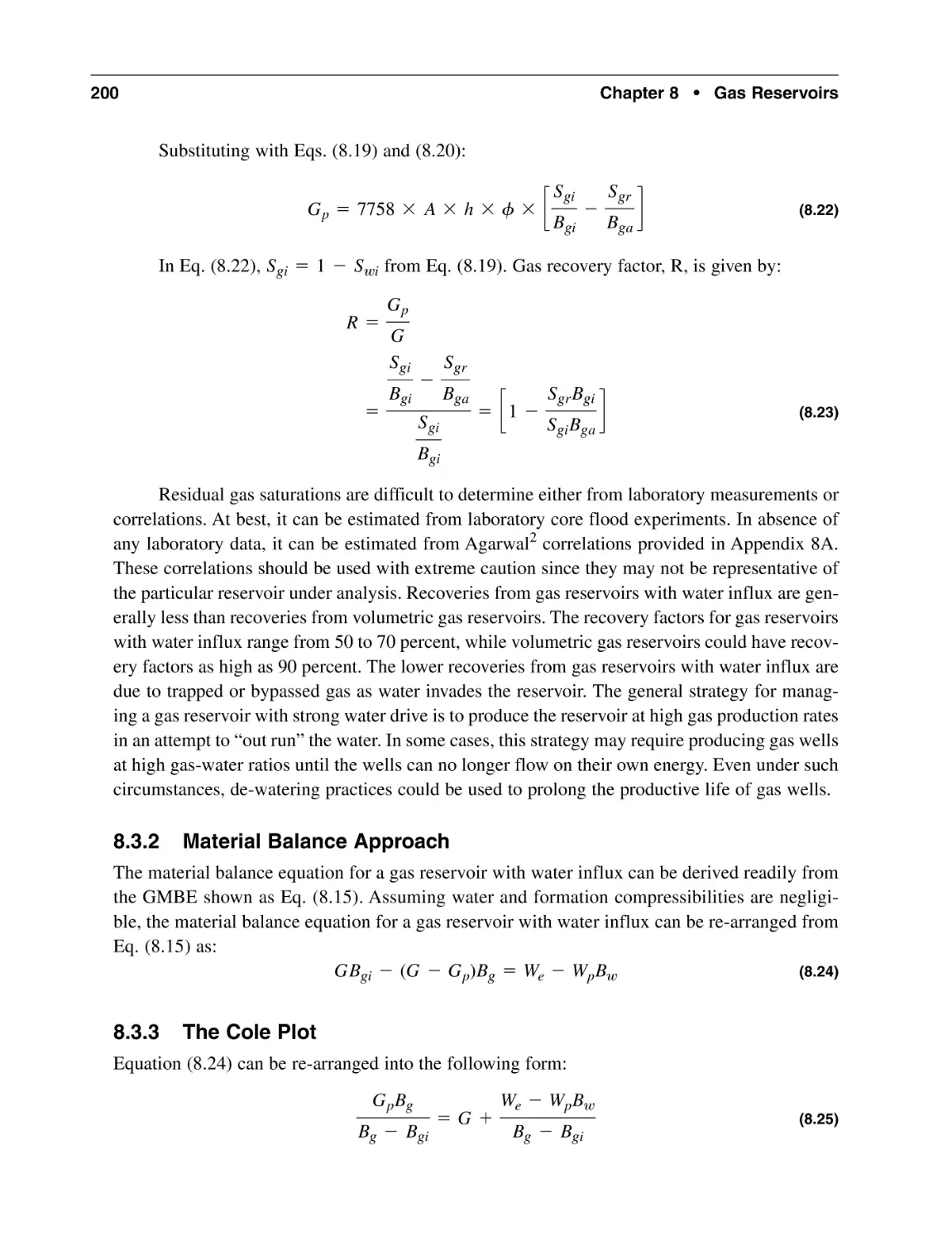 8.3.2 Material Balance Approach
8.3.3 The Cole Plot