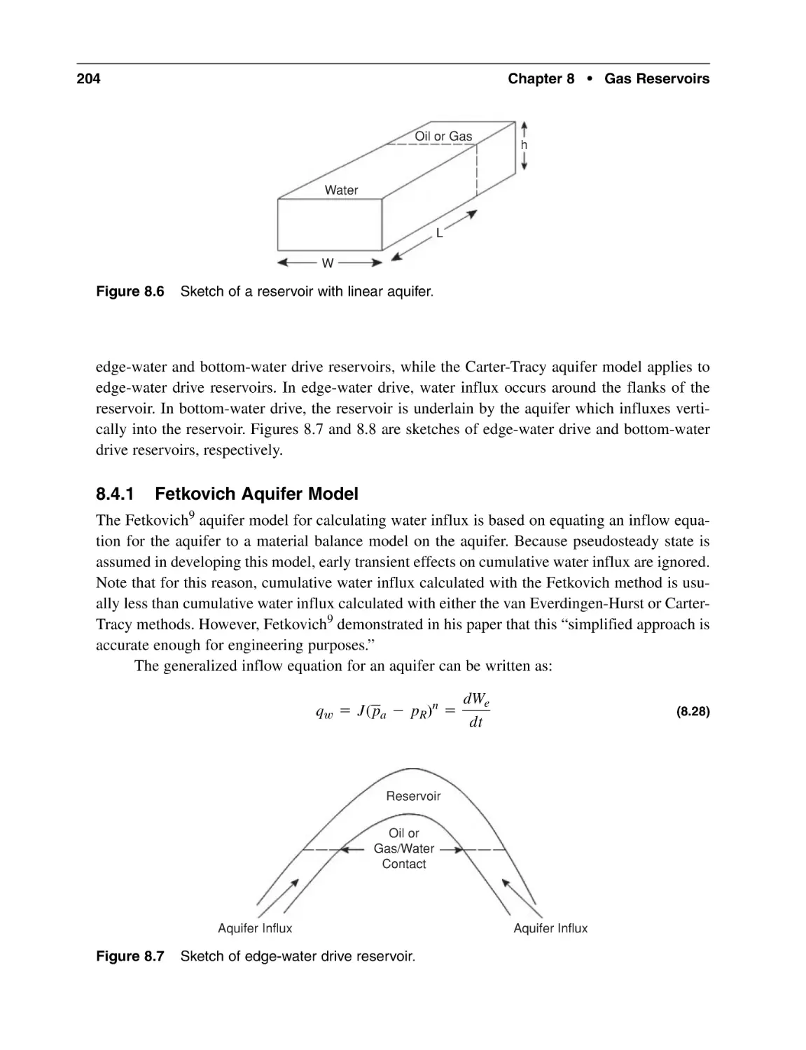 8.4.1 Fetkovich Aquifer Model