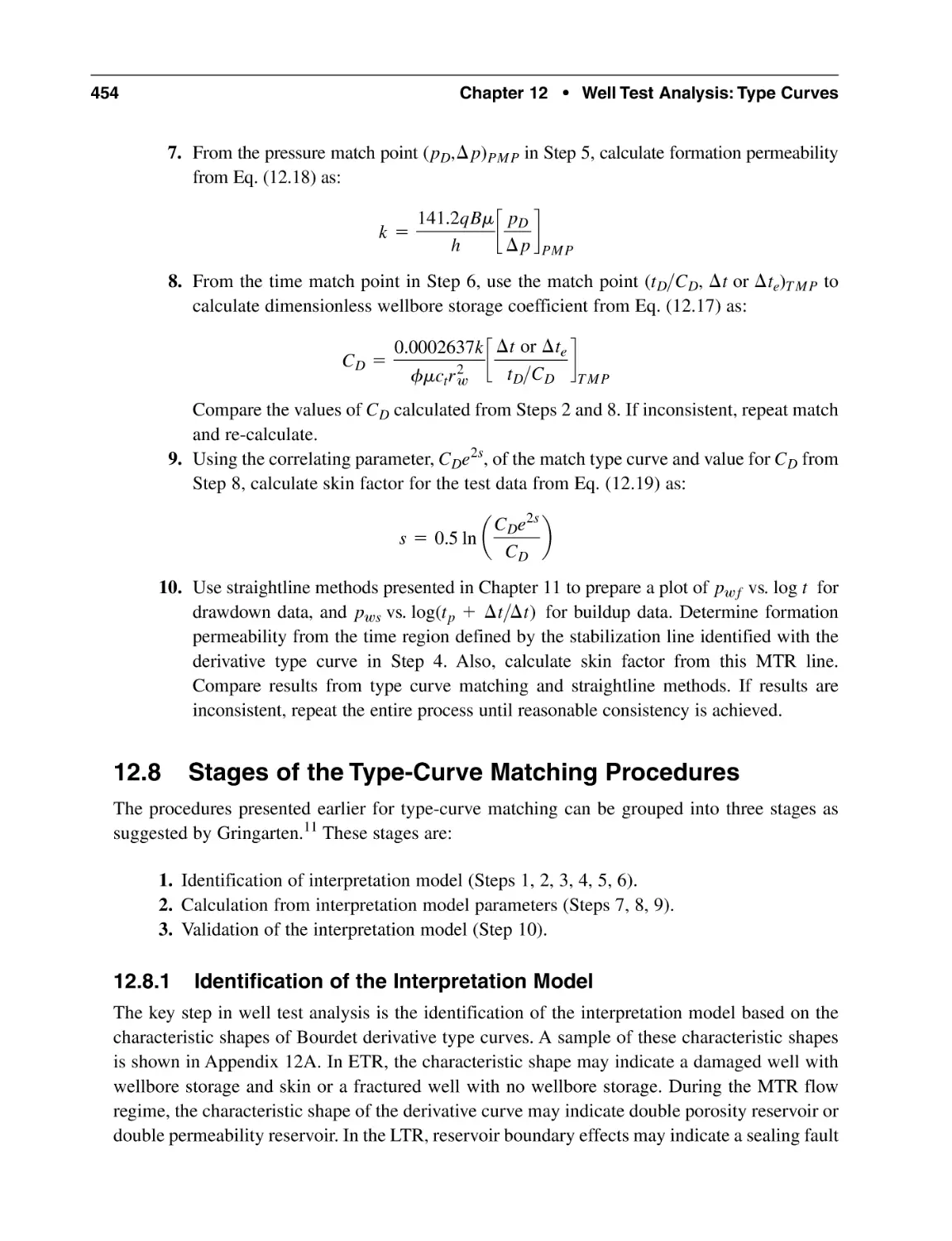 12.8 Stages of the Type-Curve Matching Procedures
12.8.1 Identification of the Interpretation Model