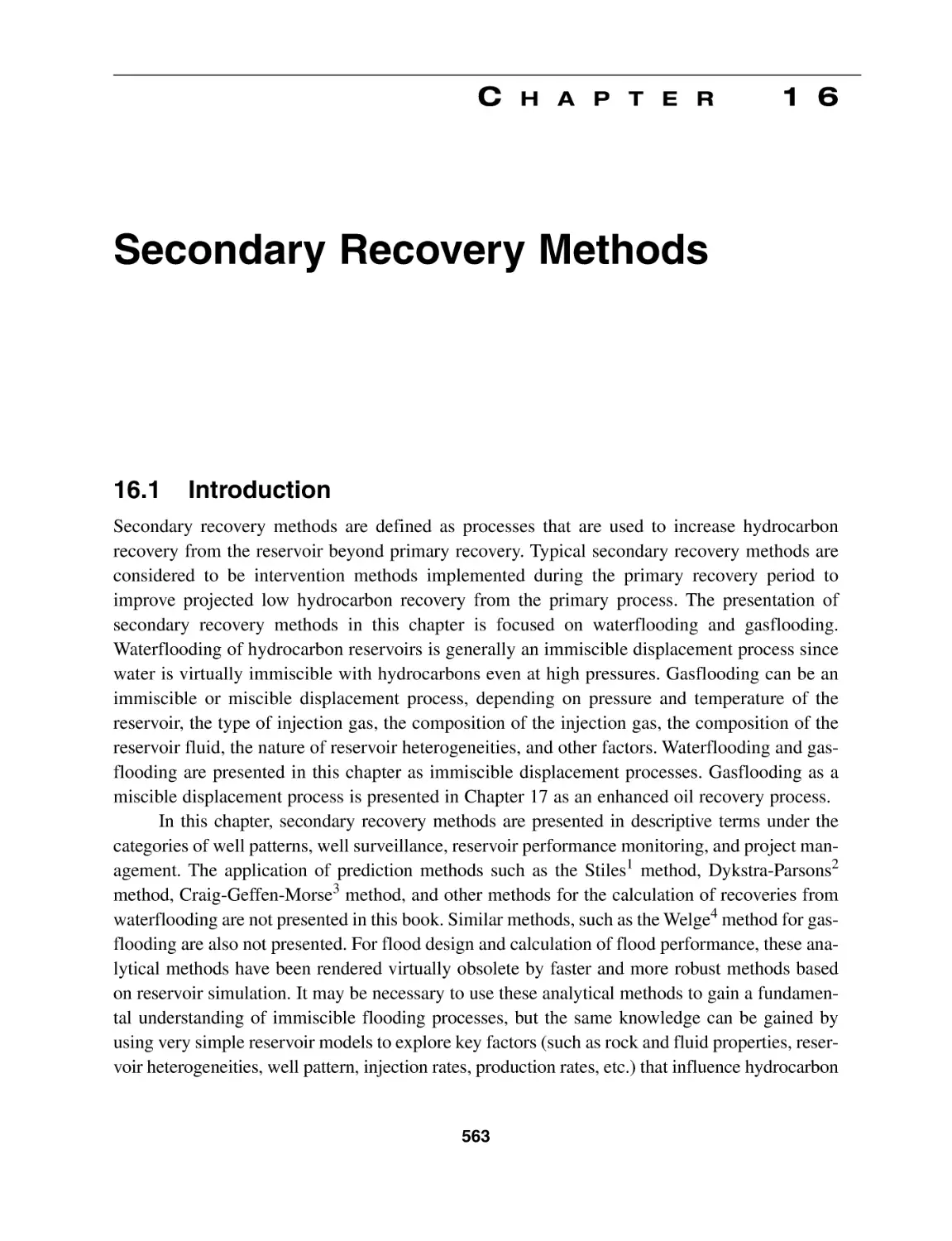 Chapter 16 Secondary Recovery Methods
16.1 Introduction