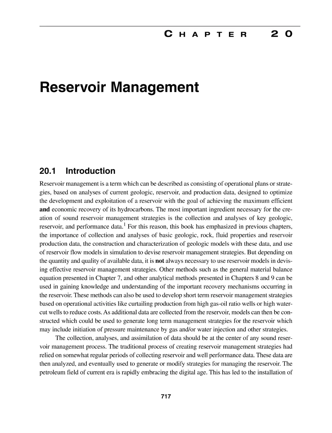 Chapter 20 Reservoir Management
20.1 Introduction