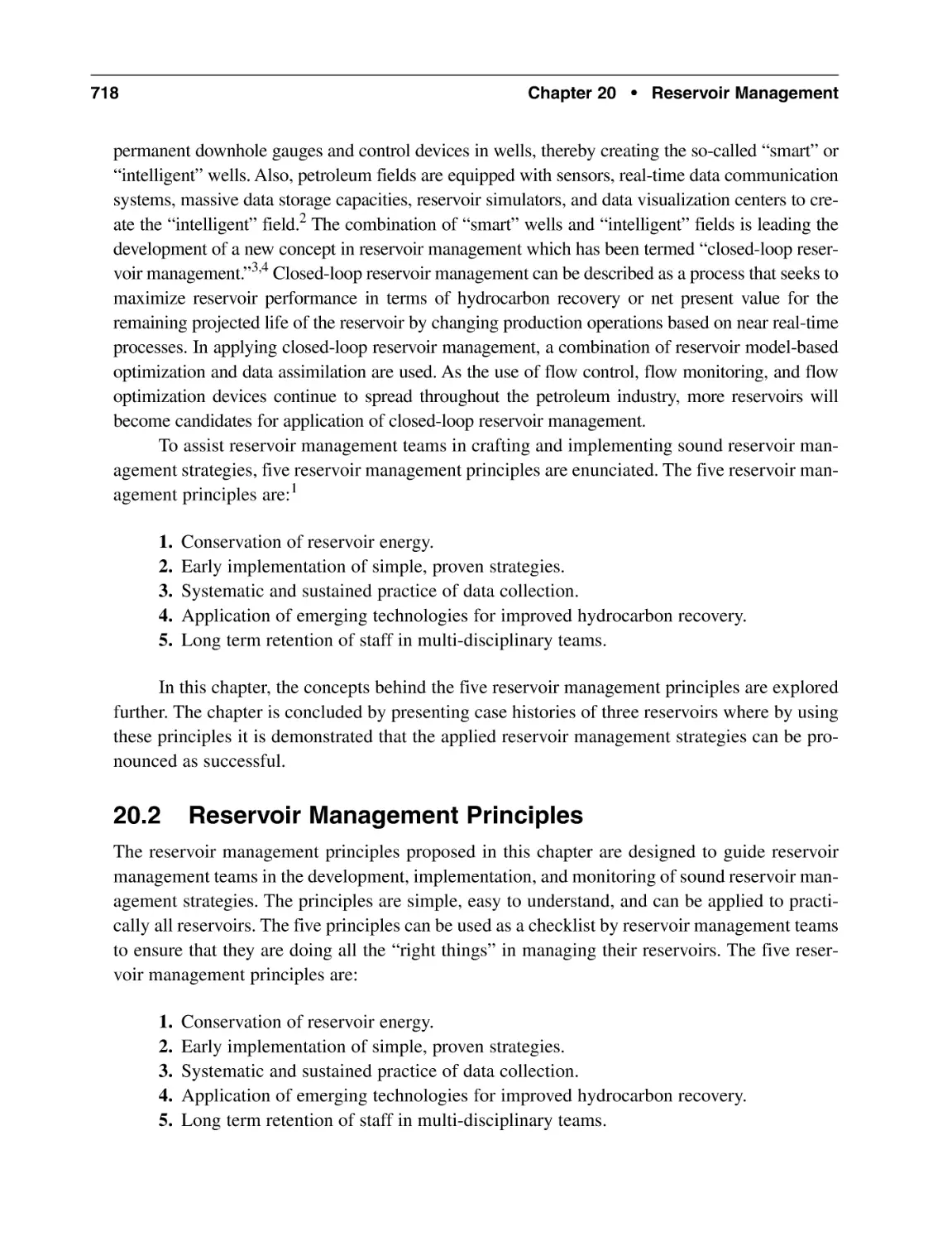 20.2 Reservoir Management Principles