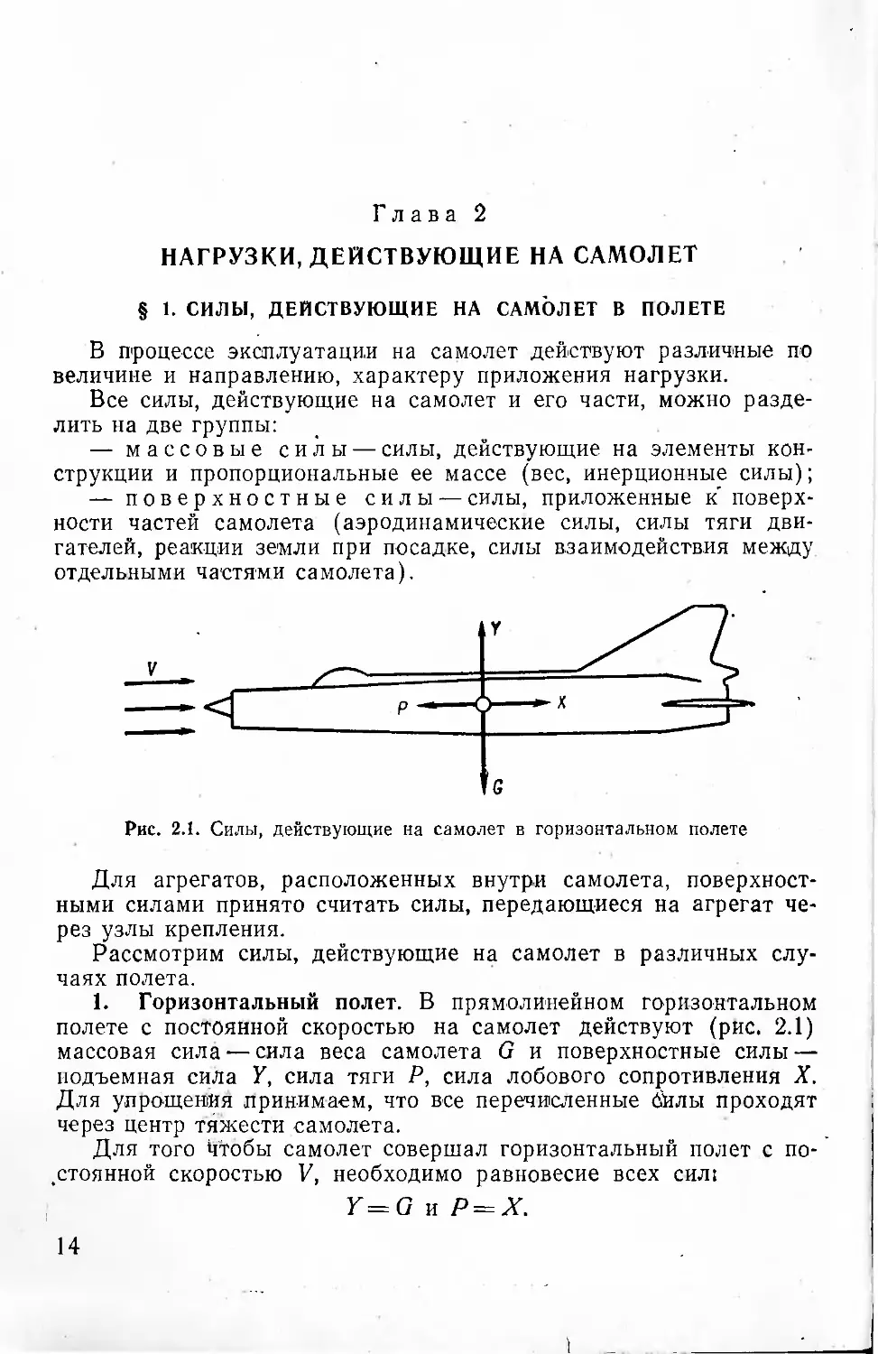 Глава 2. Нагрузки, действующие на самолет