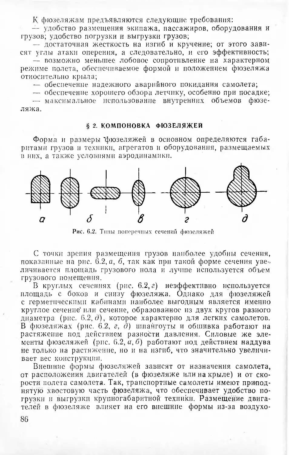 § 2. Компоновка фюзеляжей