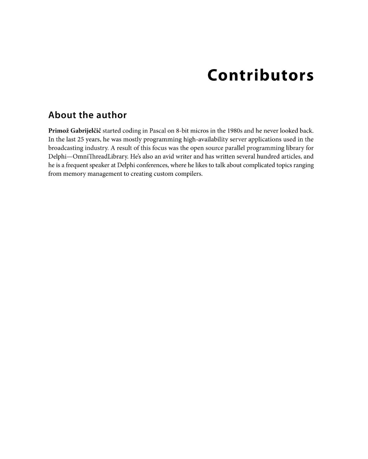 Contributors