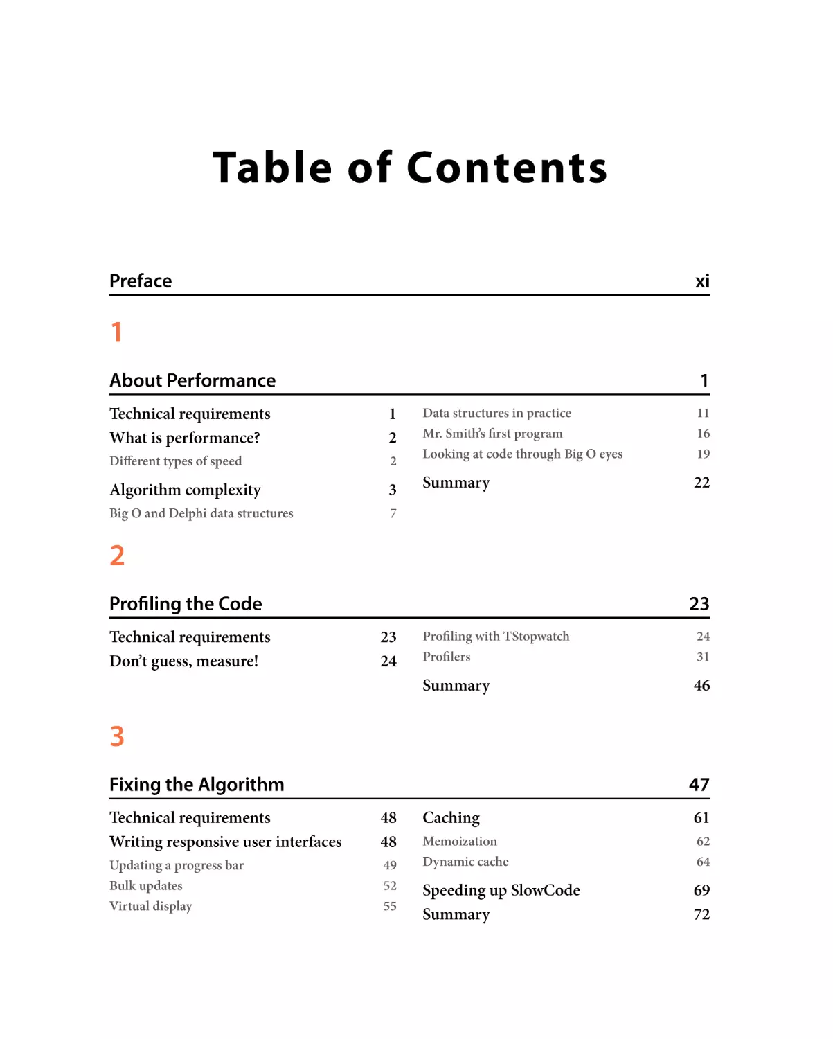 Table of Contents