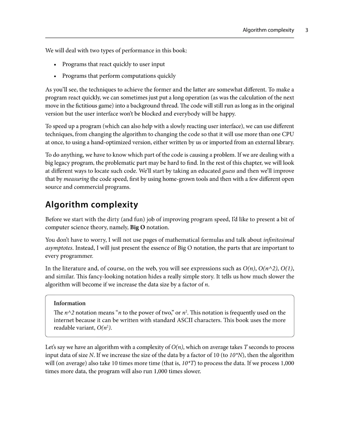 Algorithm complexity