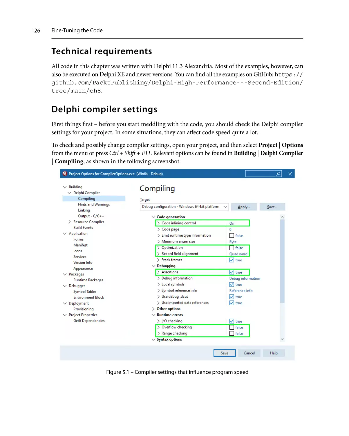 Technical requirements
Delphi compiler settings