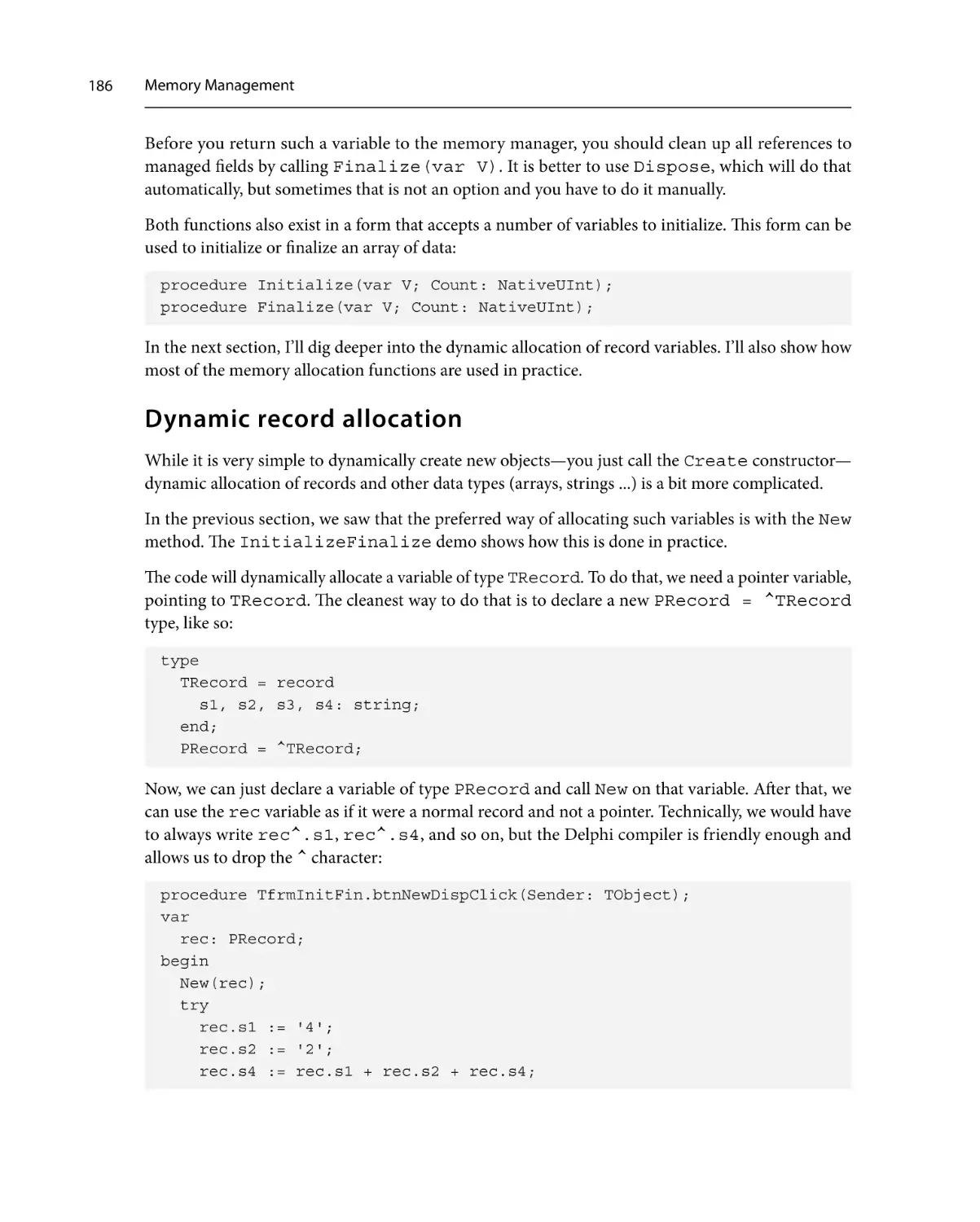 Dynamic record allocation