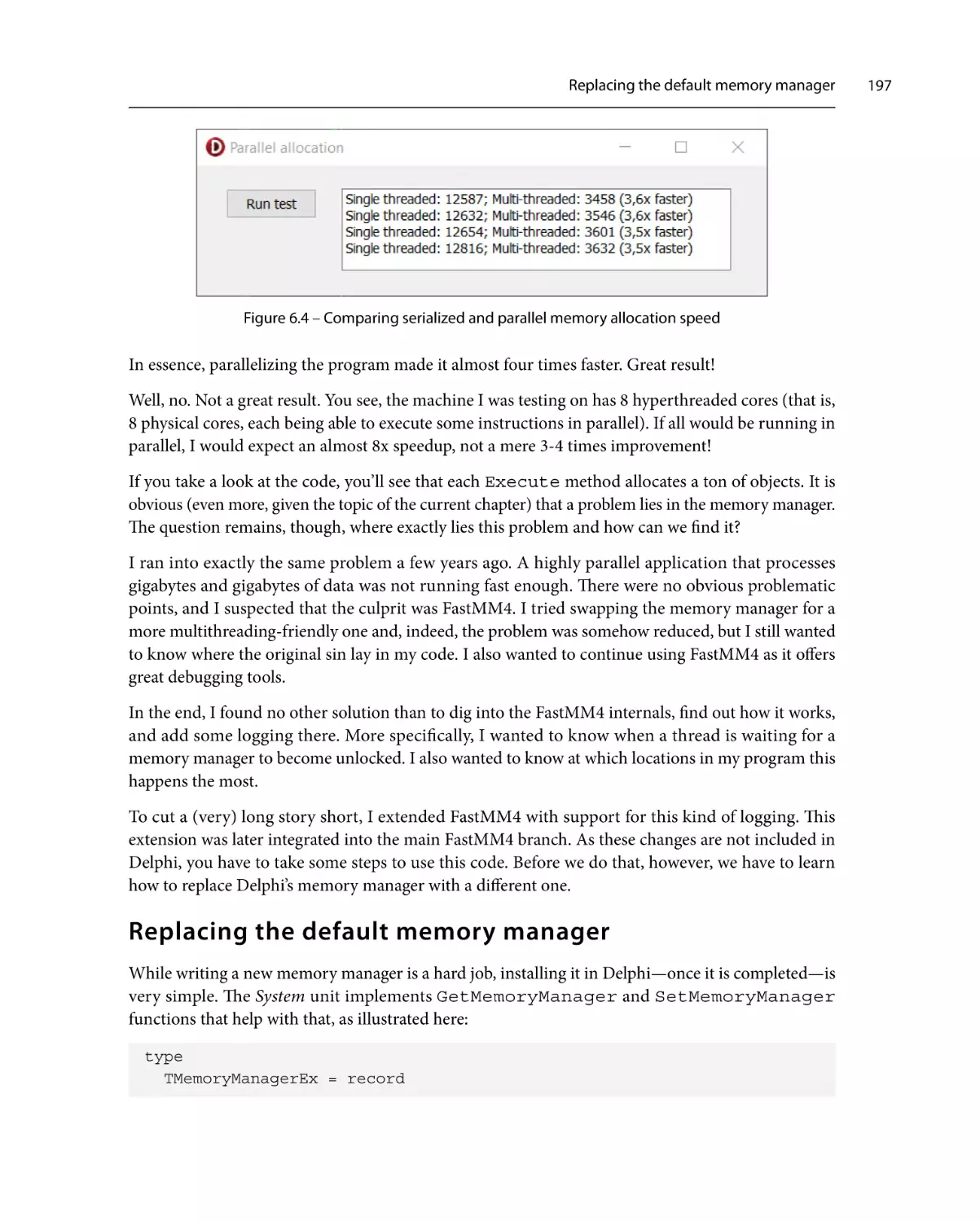 Replacing the default memory manager