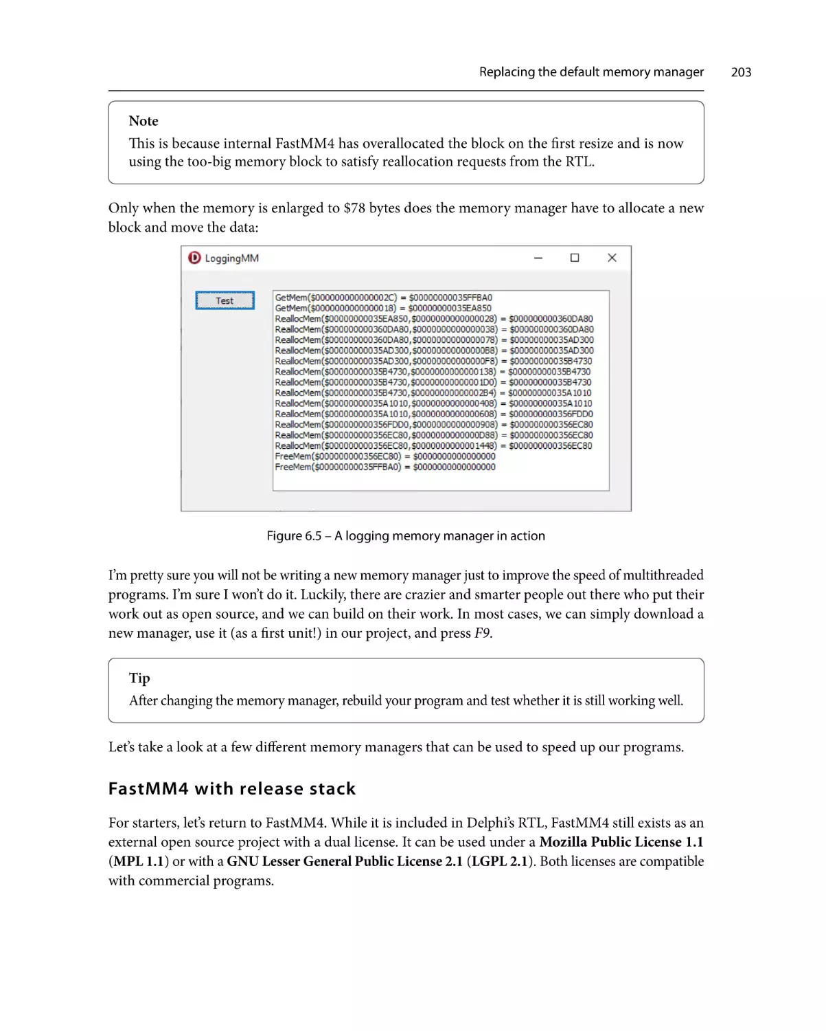 FastMM4 with release stack