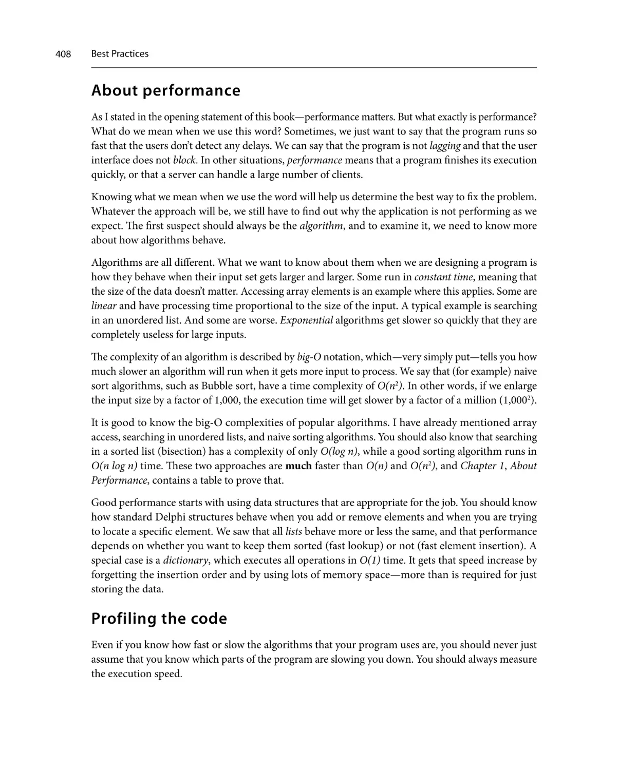 About performance
Profiling the code