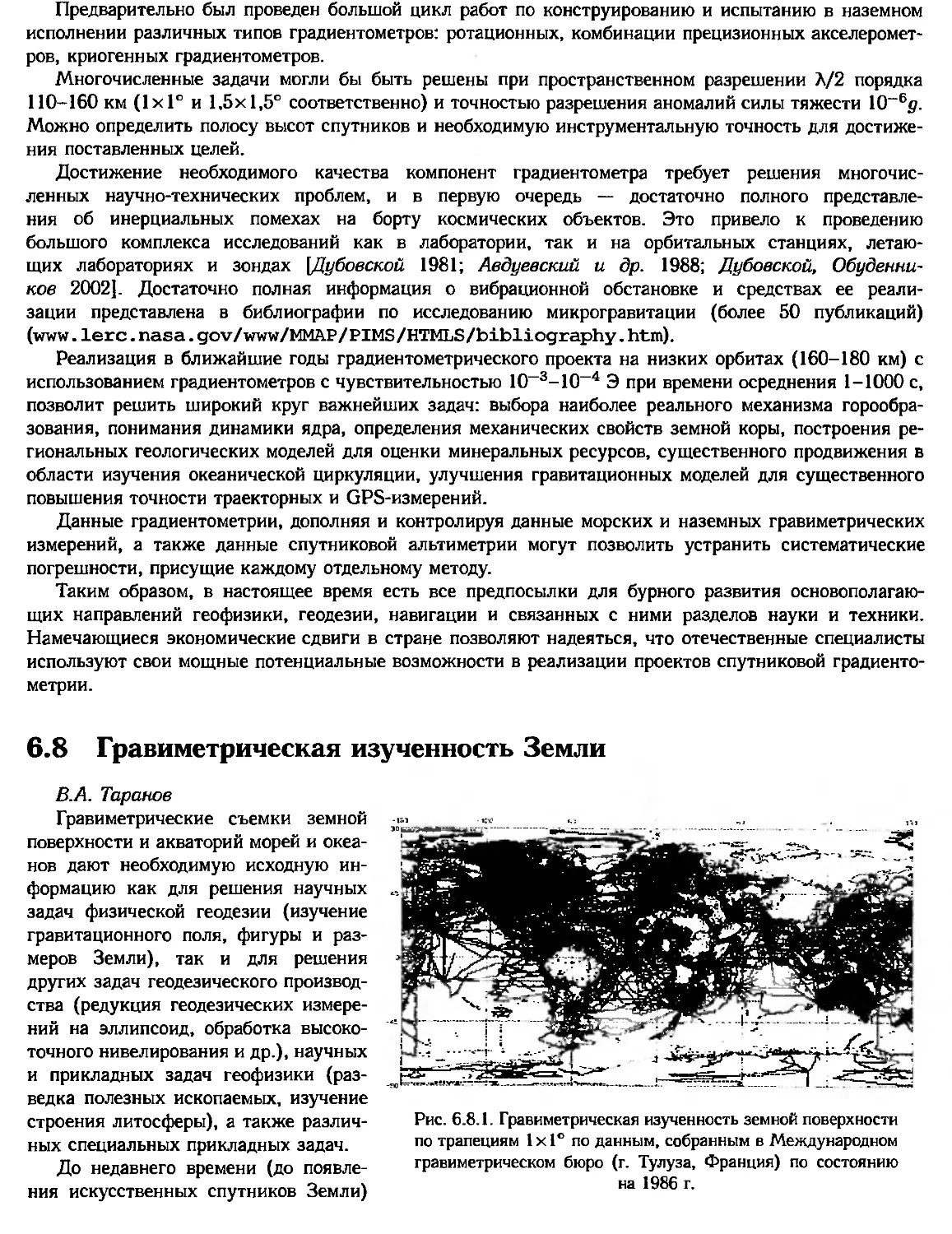 6.8. Гравиметрическая изученность Земли