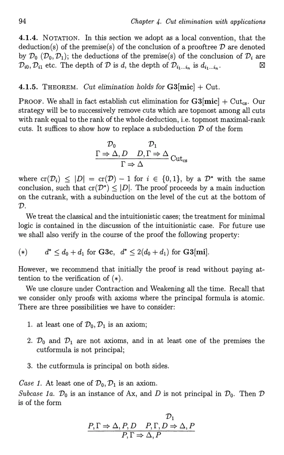 4.2 Applications of cutfree systems