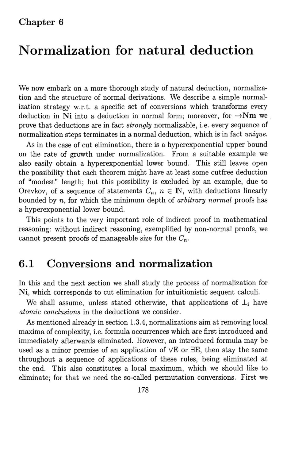 6.3 Normality in G-systems and N-systems