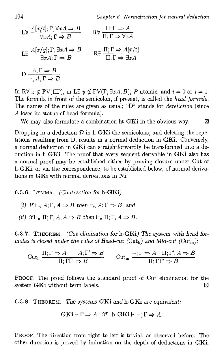 6.7 Conservativity for Horn clauses