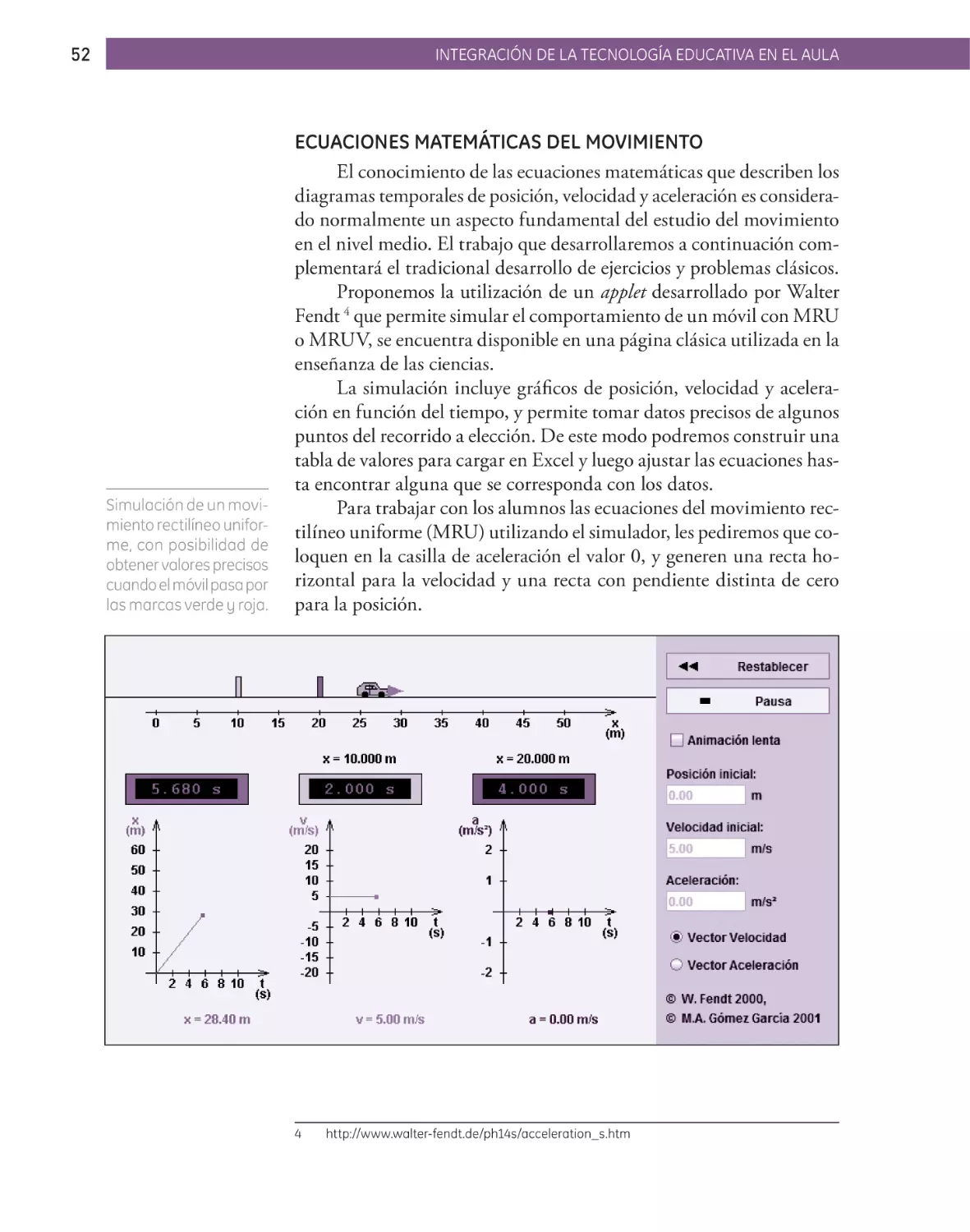 ECUACIONES MATEMÁTICAS DEL MOVIMIENTO