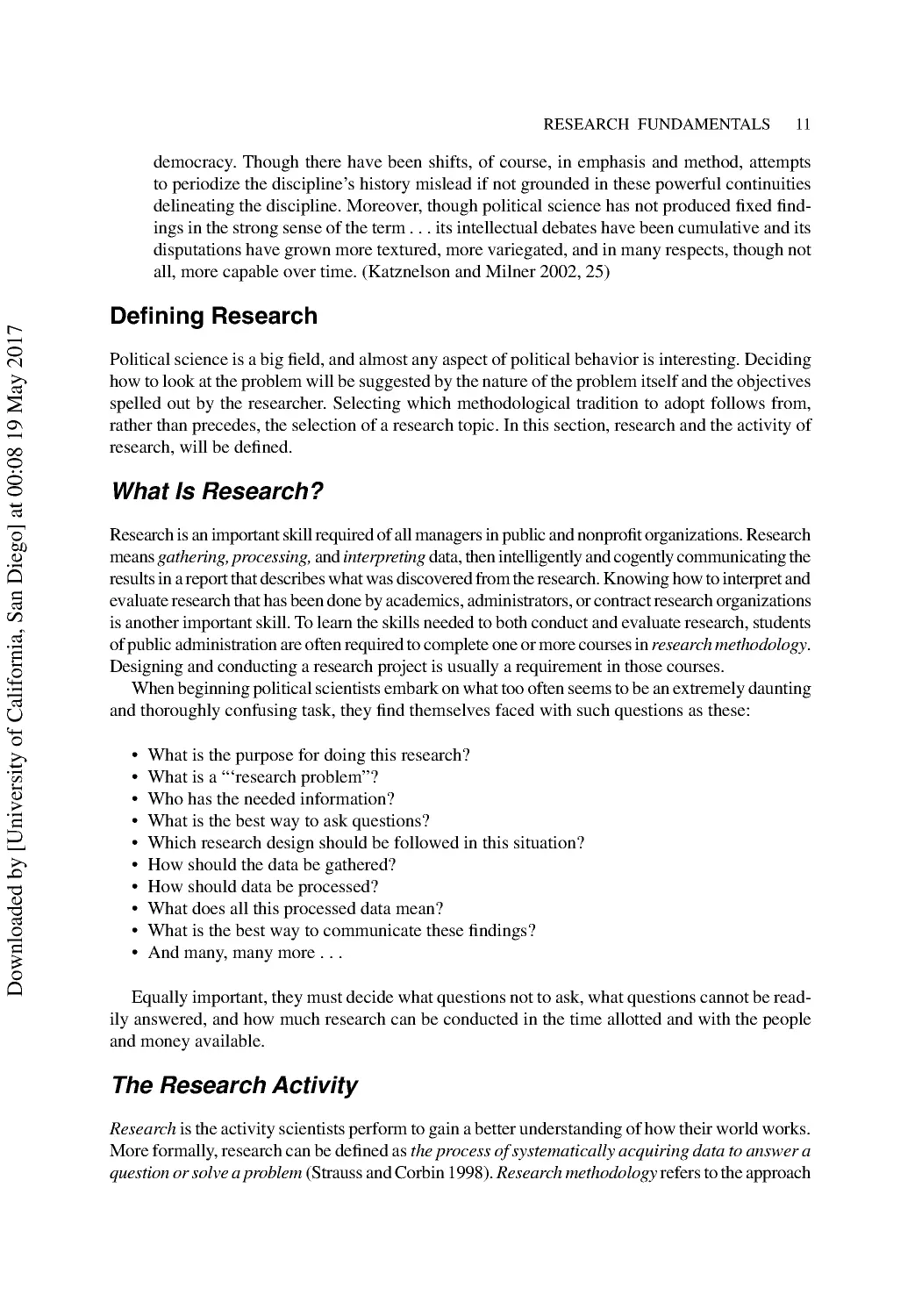 Defining Research