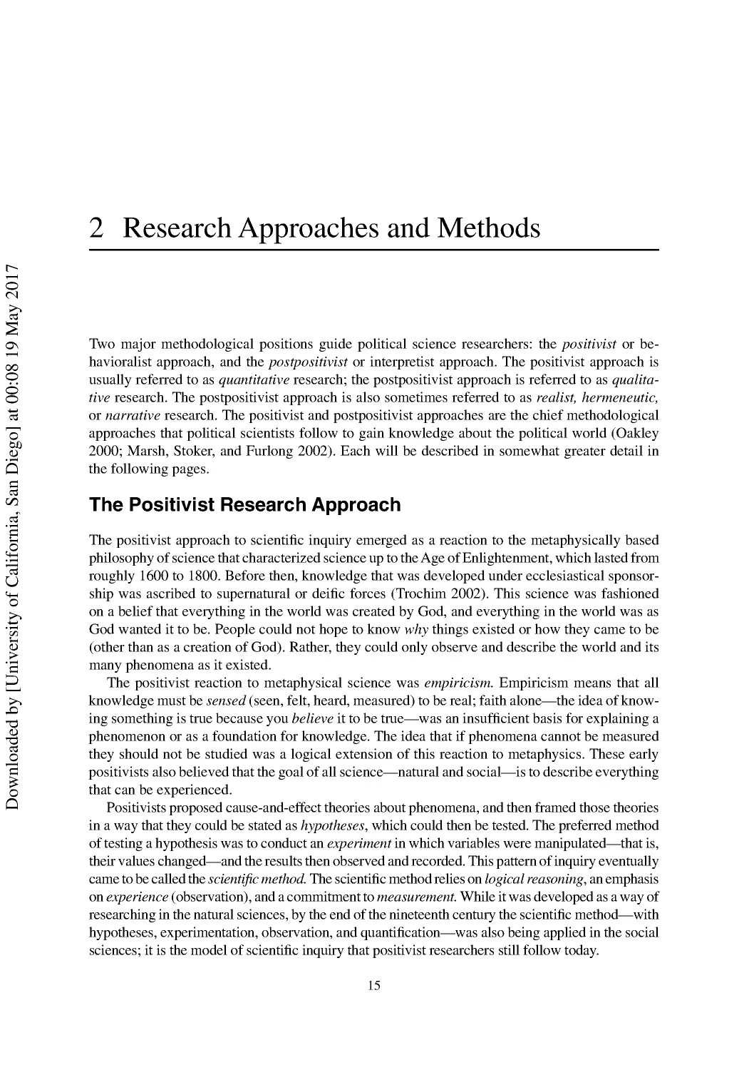 2 Research Approaches and Methods