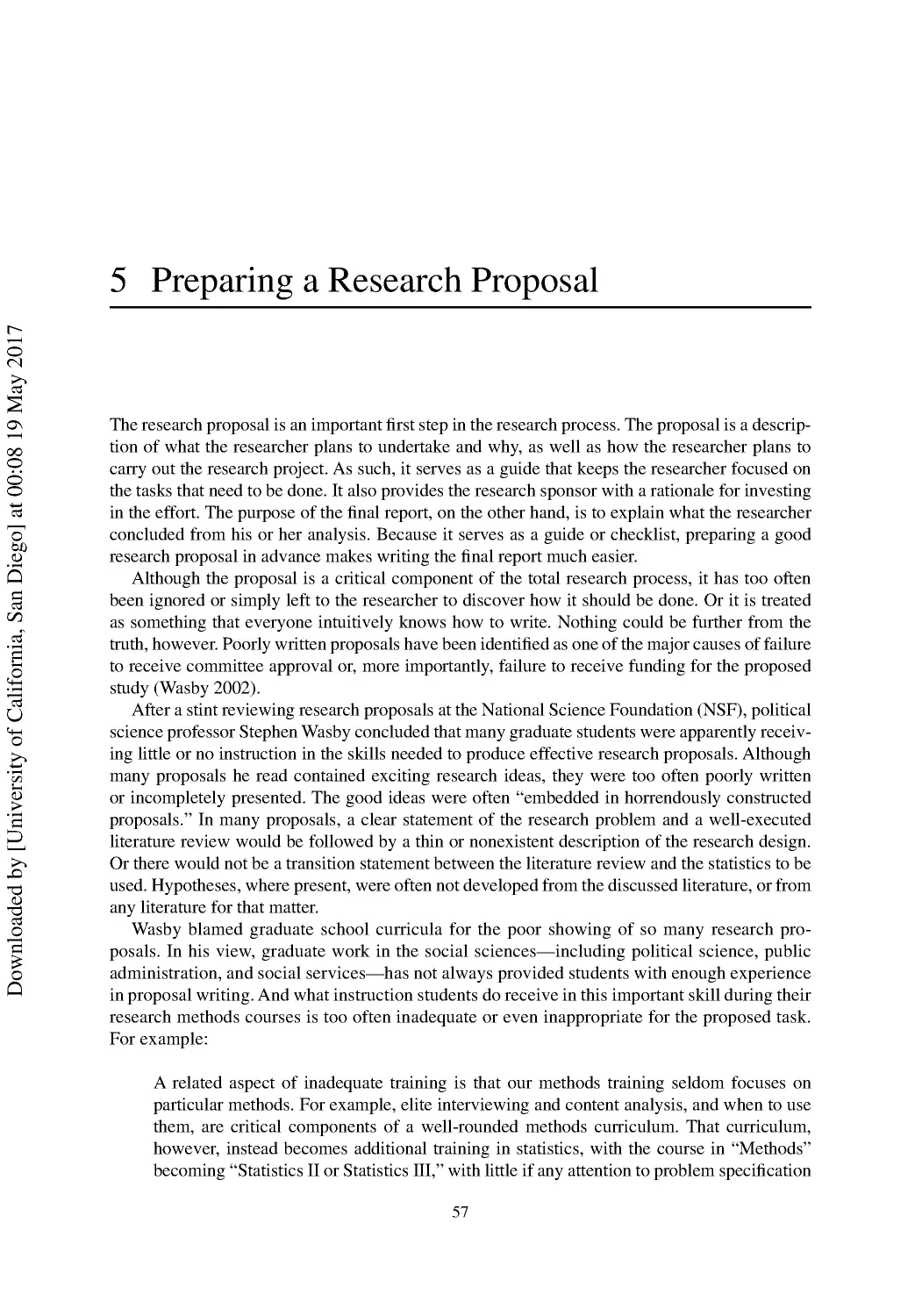 5 Preparing a Research Proposal