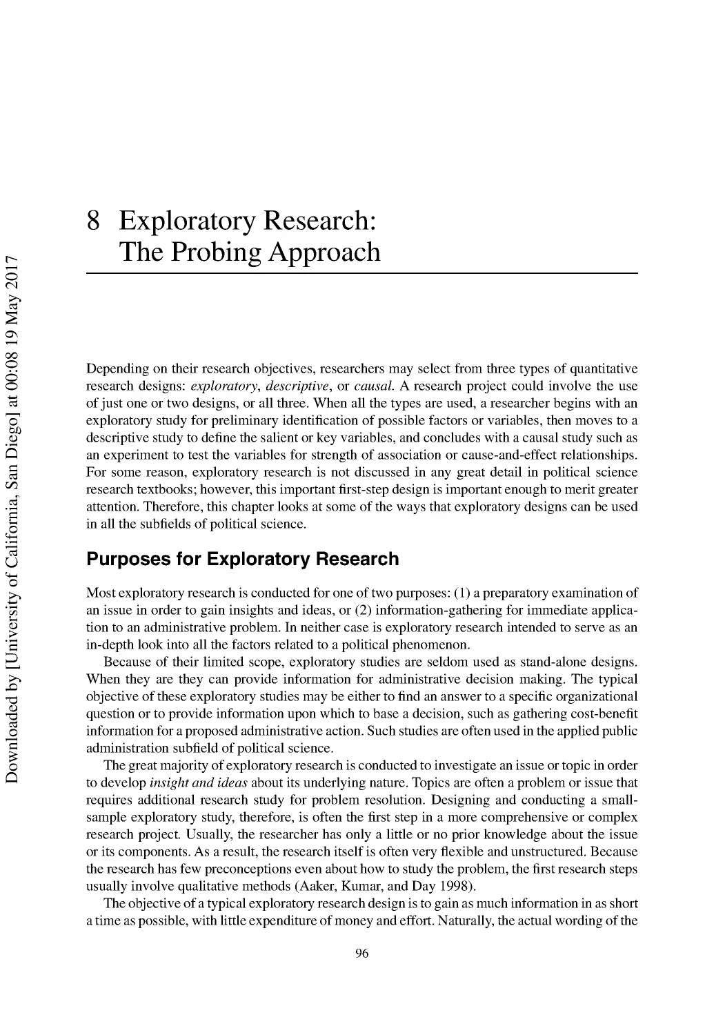8 Exploratory Research: The Probing Approach