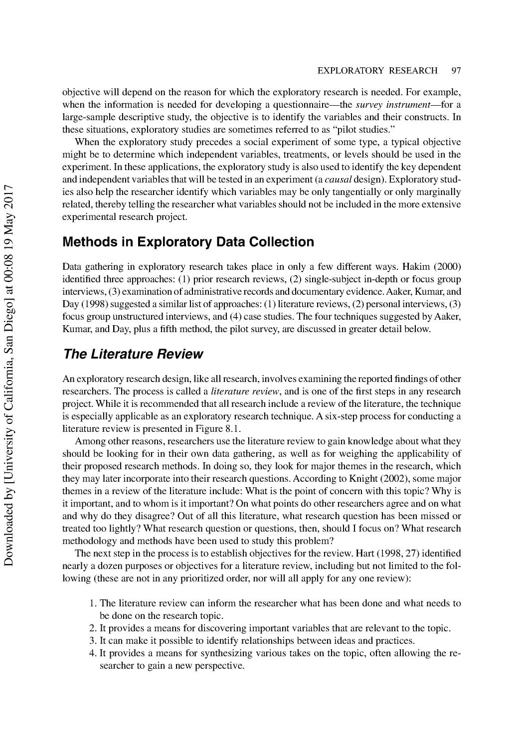Methods in Exploratory Data Collection