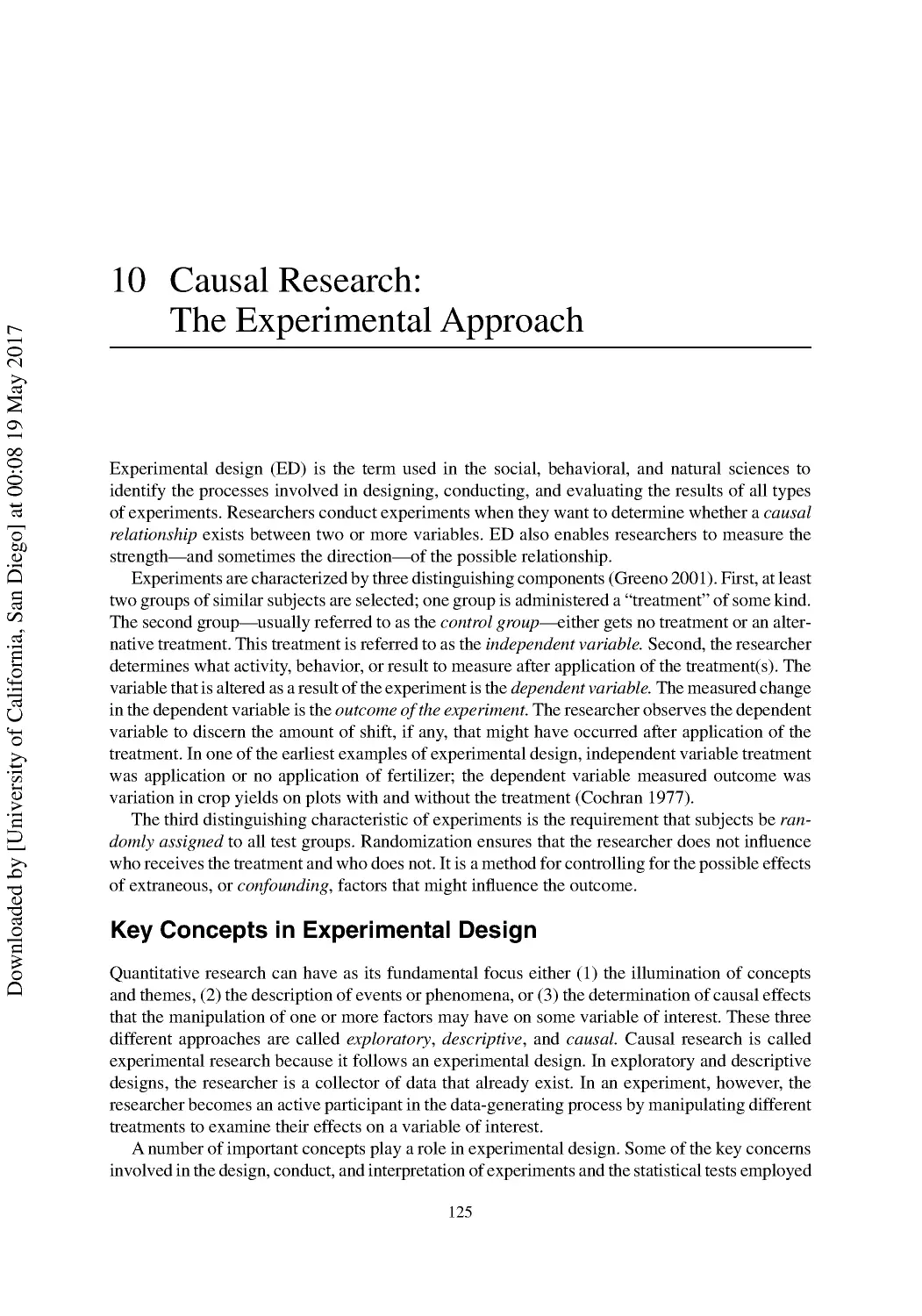 10 Causal Research: The Experimental Approach